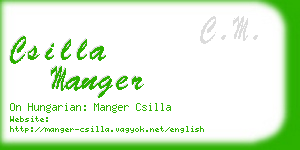 csilla manger business card